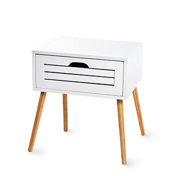 White Bedside Table