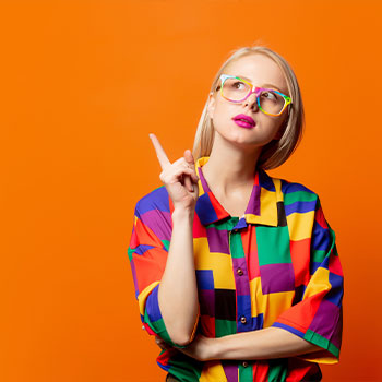 Colourful squares button shirt