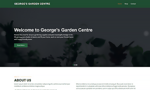 An image button to George's Garden Centre Project page